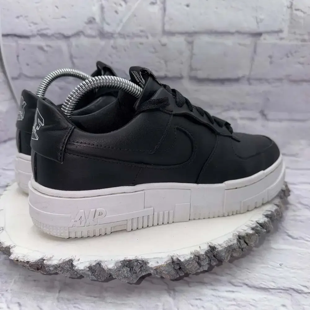 Nike Air Force 1 Pixel Shoes Womens Size 8.5 Black Low Top Sneakers CK6649-001